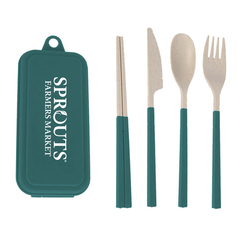 Durable Wheat Straw Cutlery (Green) - 250 Pack