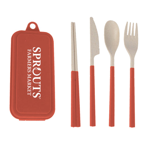 Durable Wheat Straw Cutlery (Red) - 250 Pack