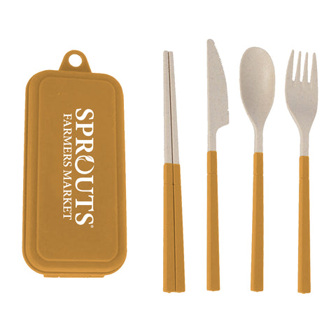 Durable Wheat Straw Cutlery (Yellow) - 250 Pack