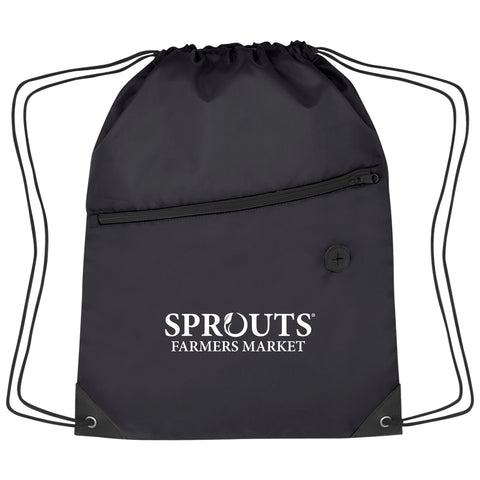 Sprouts Pack With Front Zipper (Black) - 150 Pack