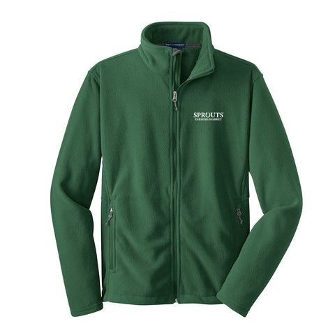 Men's Full-Zip Fleece Jacket - Forest Green