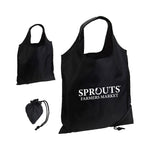 Folding Reusable Tote Bag (150 Pack) - Black