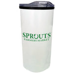 20 Oz. Stainless Steel Travel tumbler w/ Plastic Interior & Slide Lid (White) -108 Pack